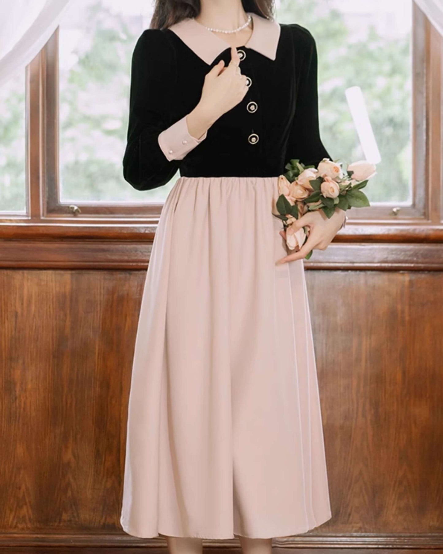 《特別な日に着たい上品な一枚》王宮のお庭で待ち合わせワンピース