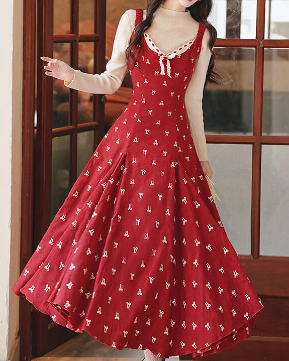 公式】【インナー次第でずっと使える】赤いリボンに恋する乙女の