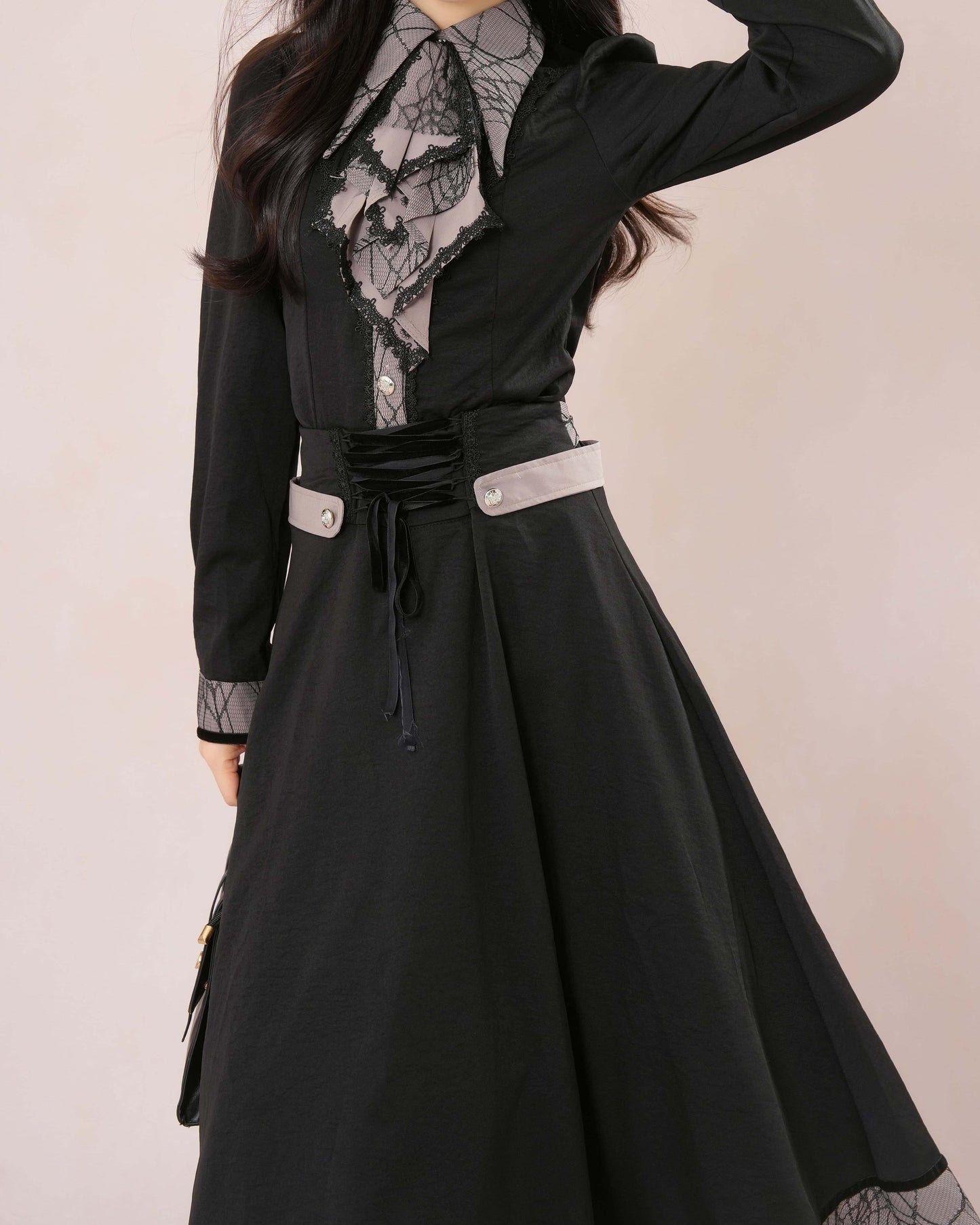 【2点セット】《クラシカルに、美しく。》静寂をまとう黒の舞踏会セットアップ