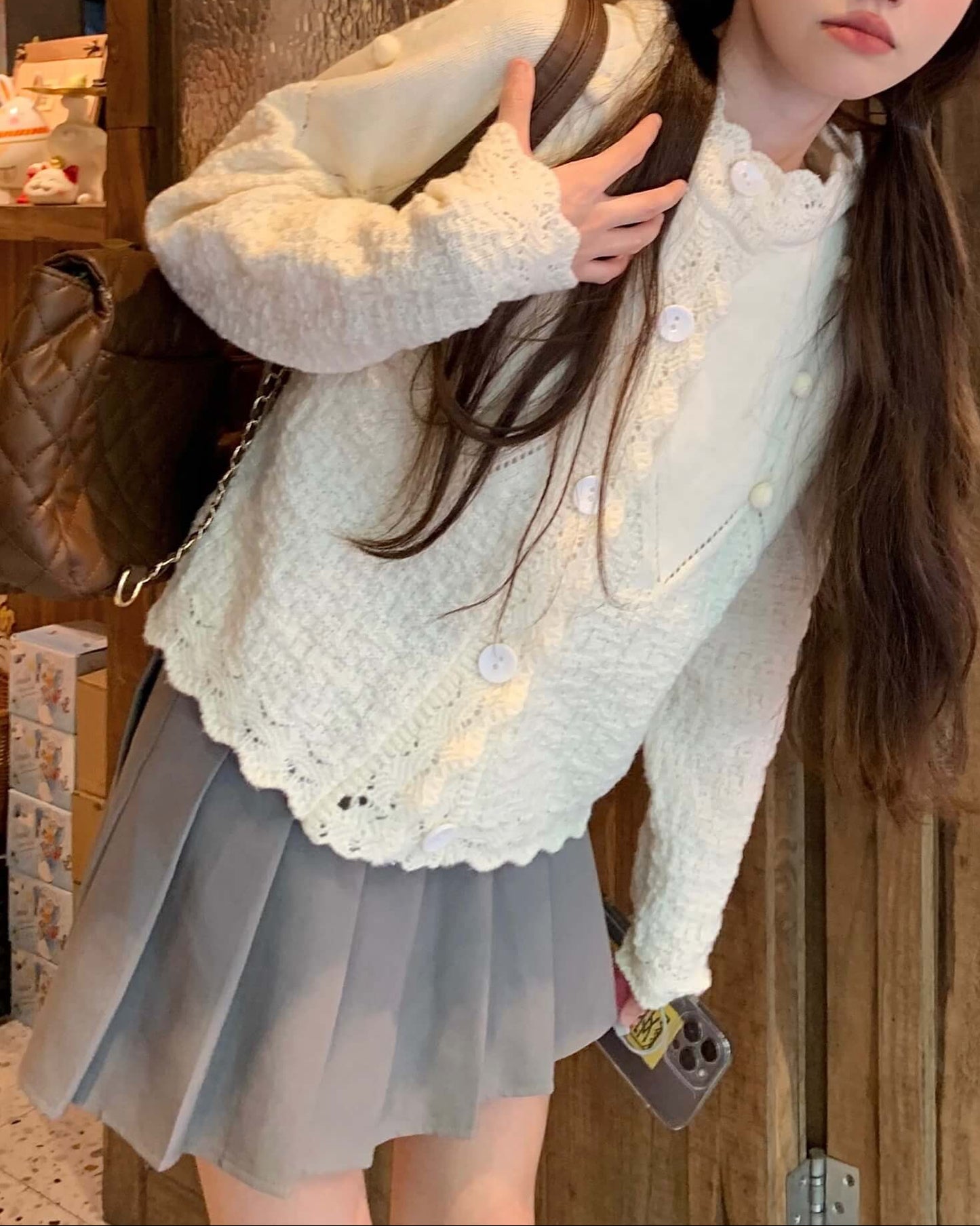 【ふわふわニット】夢見るパティシエの休日カーディガン（全3色）