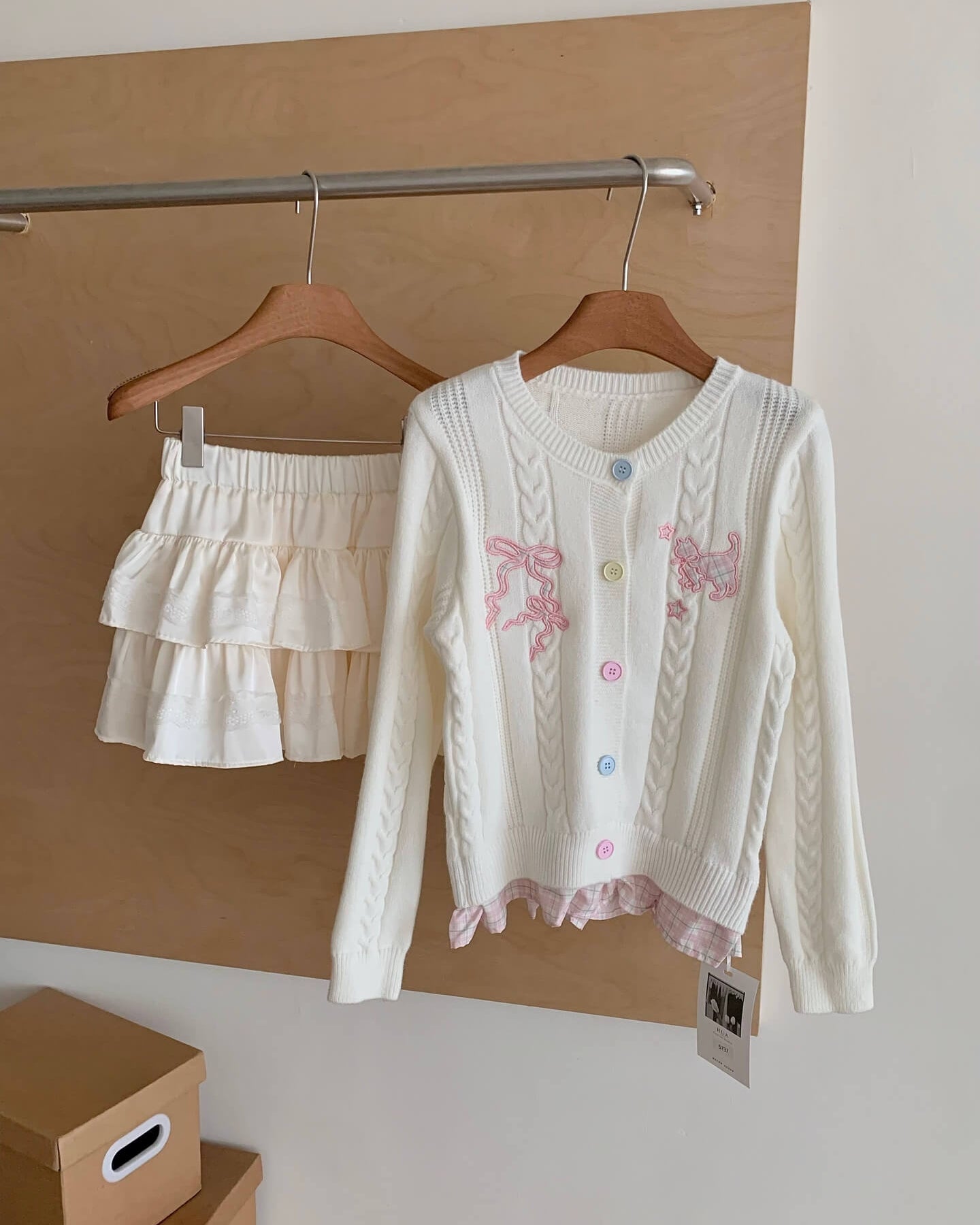 【ふわっとガーリー】リボンと甘い約束カーディガン（全3色）