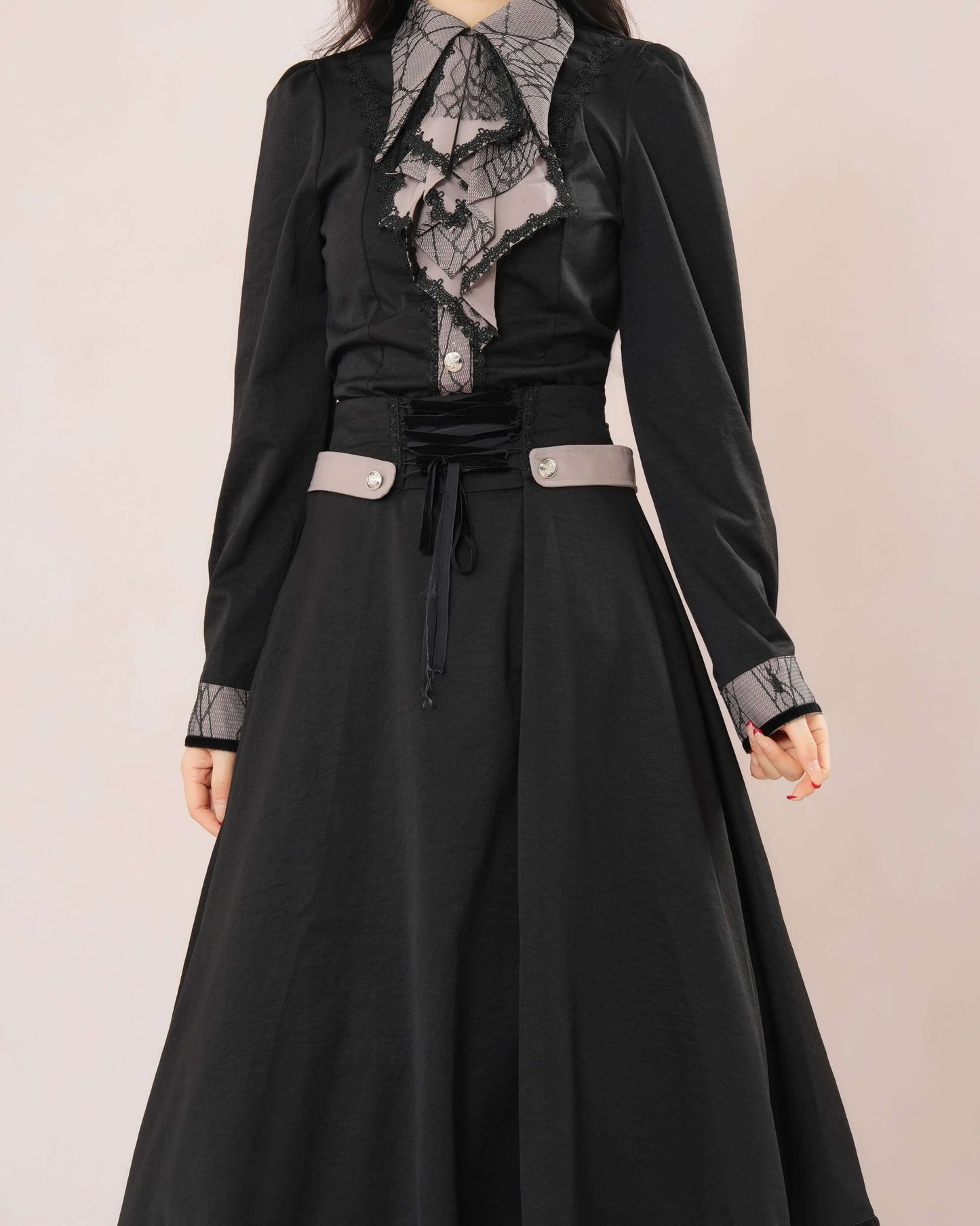 【2点セット】《クラシカルに、美しく。》静寂をまとう黒の舞踏会セットアップ