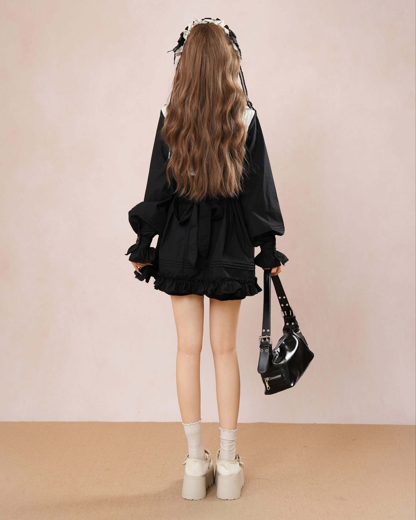 【ワンピースとペチコートの2点セット】夢見る天使のティアードワンピース（全2色）