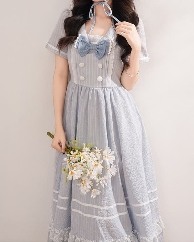 《後ろ姿まで可愛らしい》空のお城のお姫様ワンピース