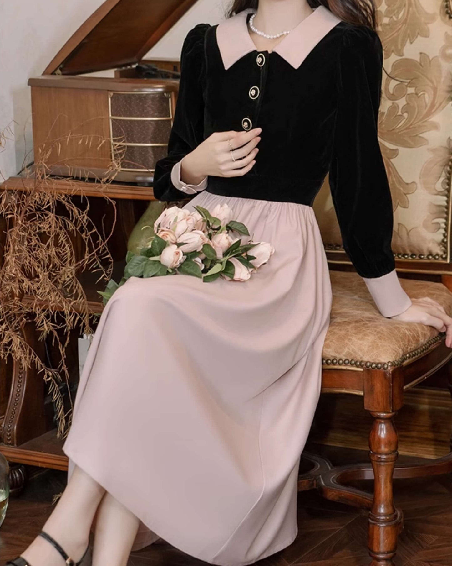 《特別な日に着たい上品な一枚》王宮のお庭で待ち合わせワンピース