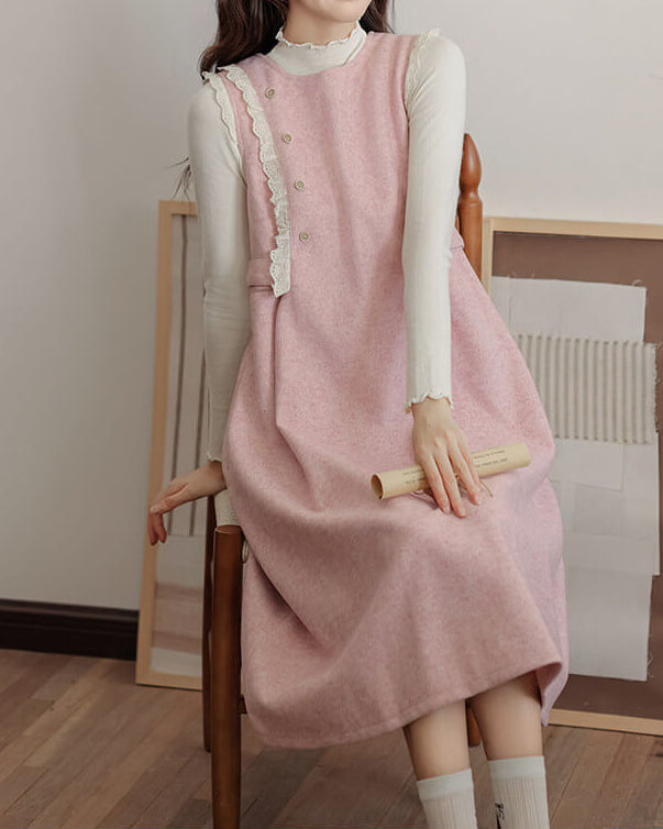 《ジャンパースカートとトップスの2点セット》淡く甘い夢を編むプリンセスワンピース