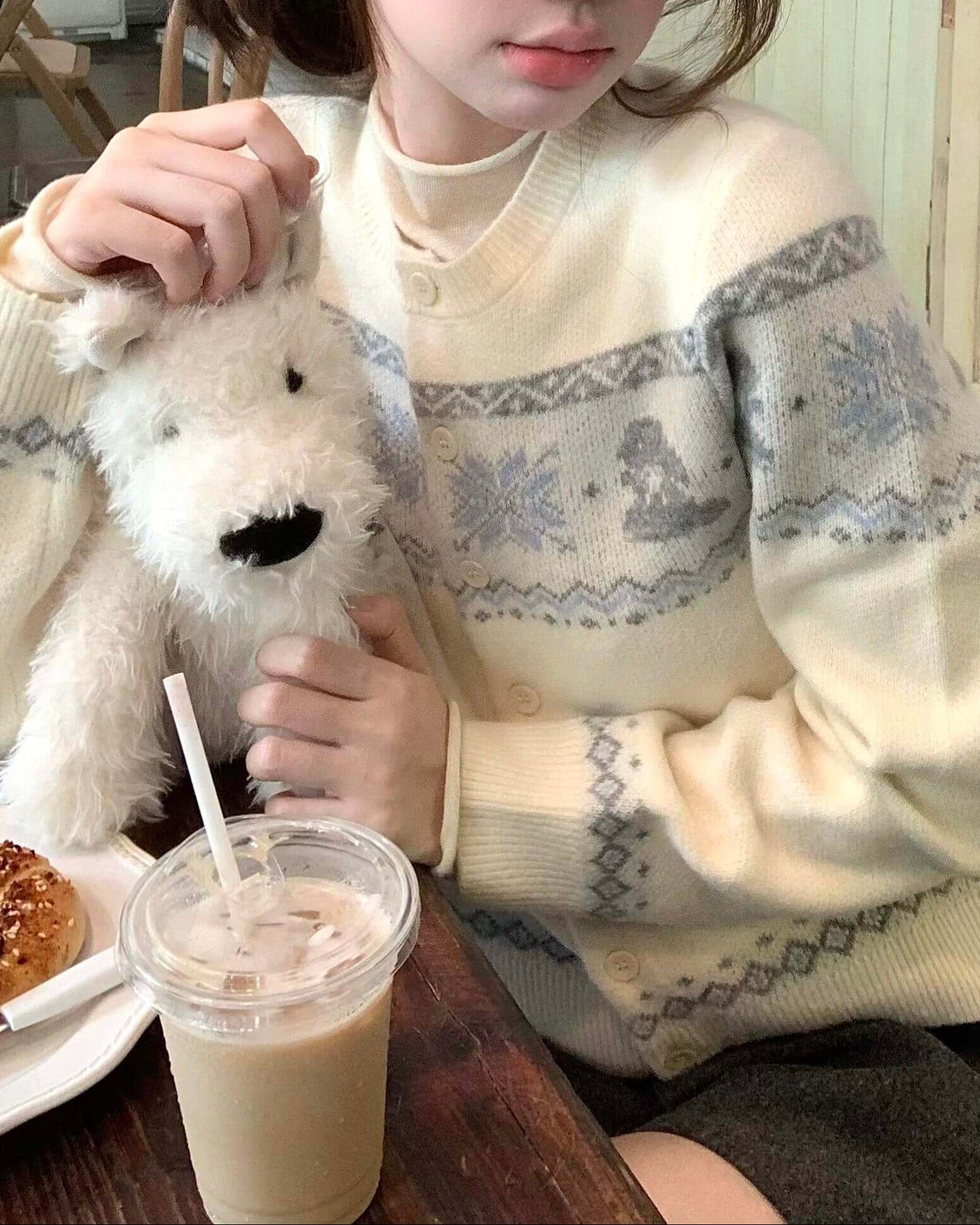 【ふわっと包み込む幸せニット】恋する午後のスノーティーカーディガン