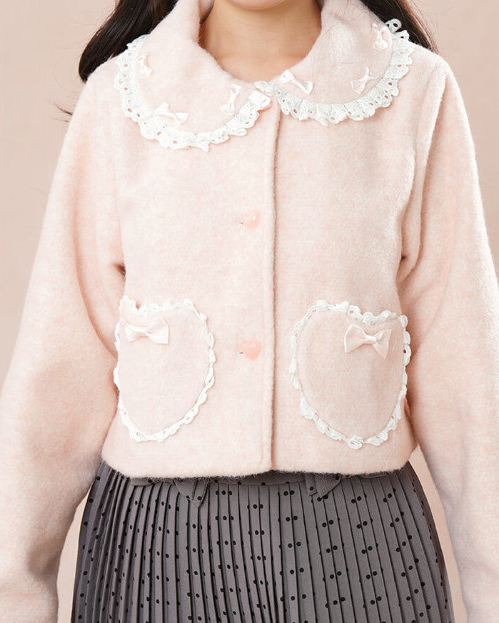 【"かわいい"をぎゅっと詰め込みました】心ときめく淡雪のハートコート