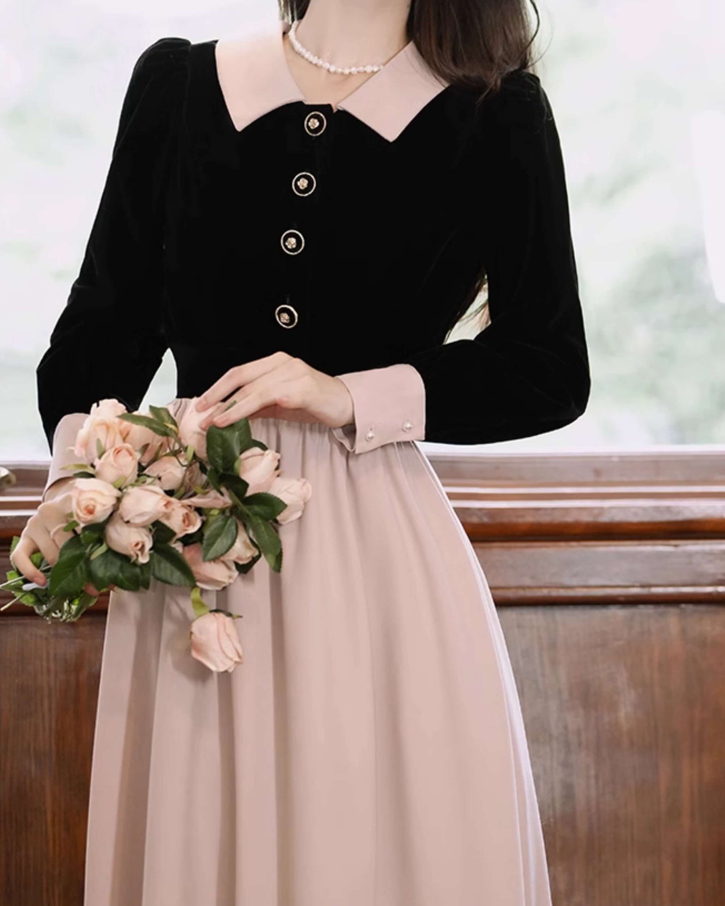 《特別な日に着たい上品な一枚》王宮のお庭で待ち合わせワンピース