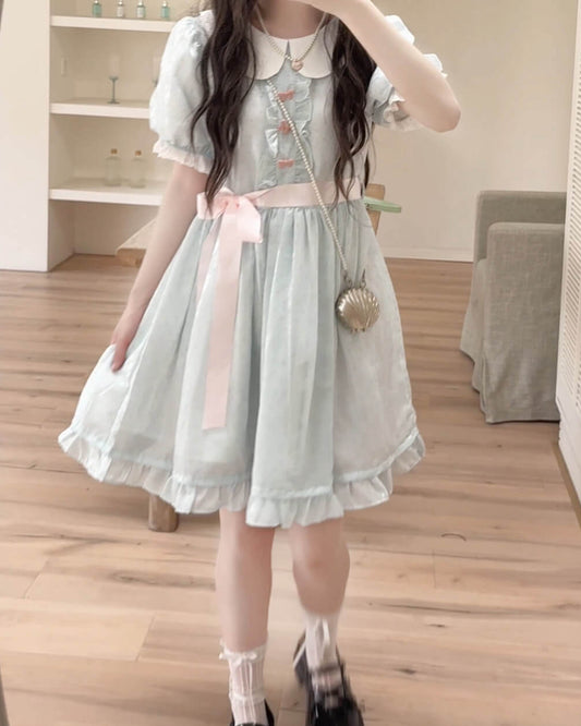 《儚げガーリー》花咲く午後のティーパーティーワンピース