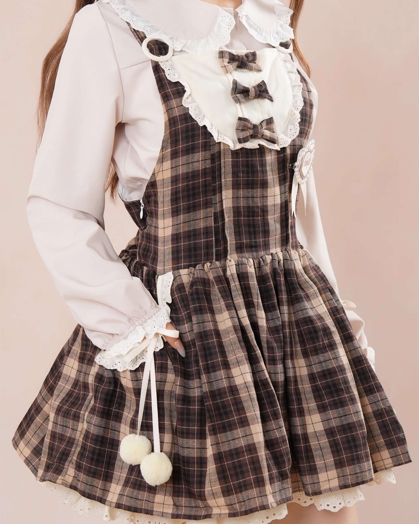 【ブラウスとジャンパースカートの2点セット】森のティールームで出逢う少女のワンピース