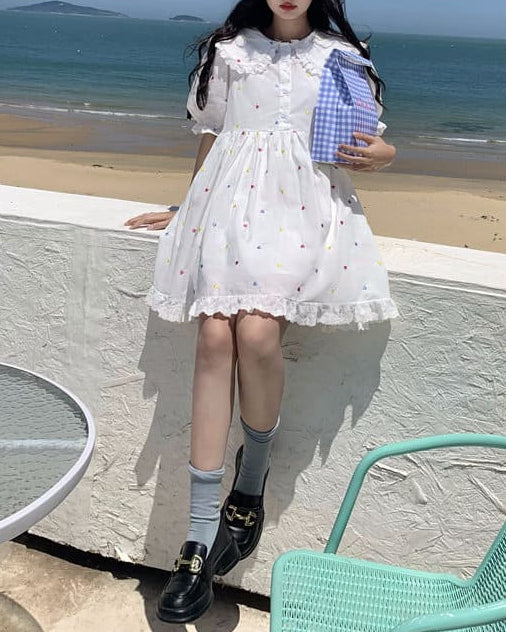 《着心地ふんわり》ときめきを散りばめたシュガーハートワンピース