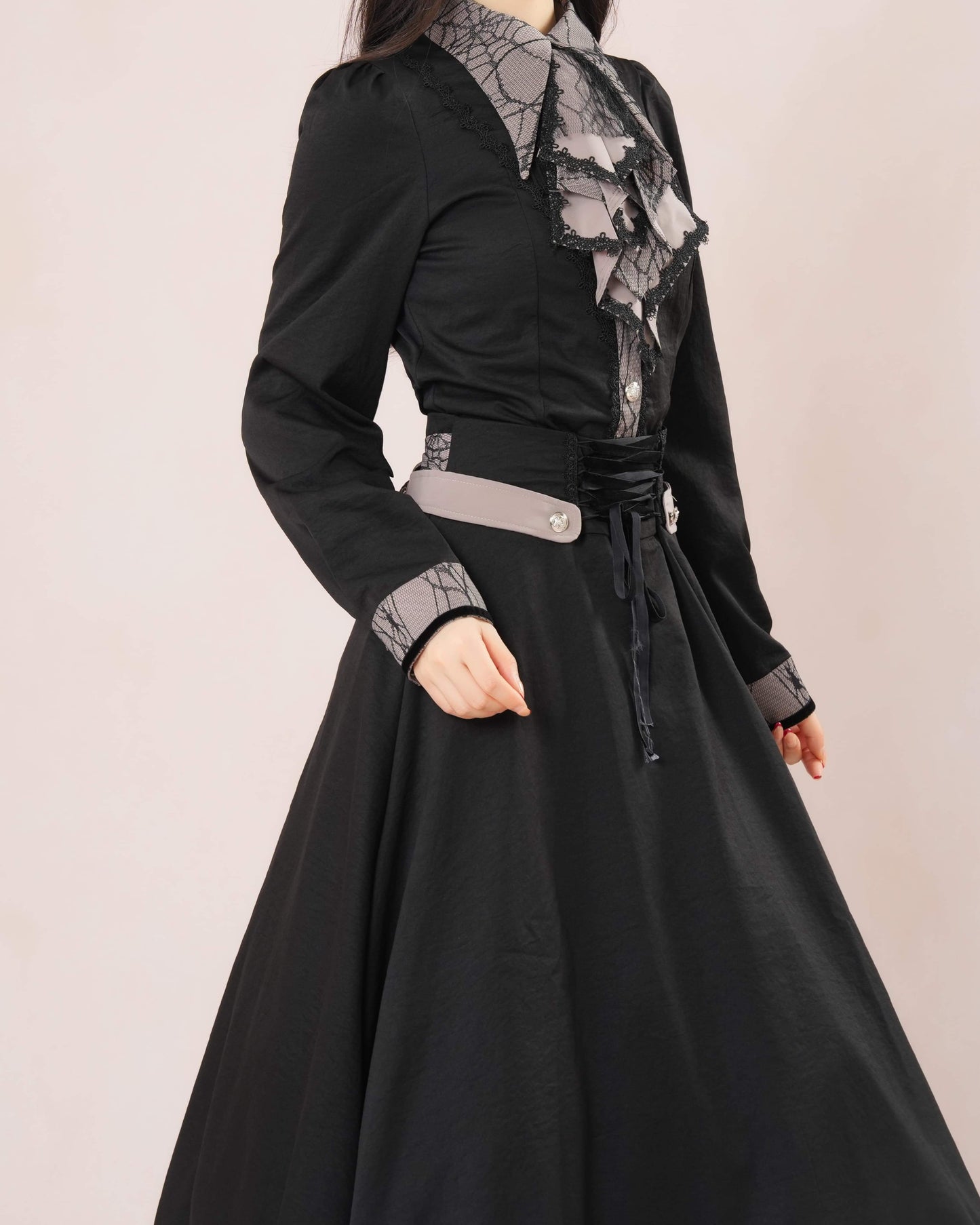 【2点セット】《クラシカルに、美しく。》静寂をまとう黒の舞踏会セットアップ