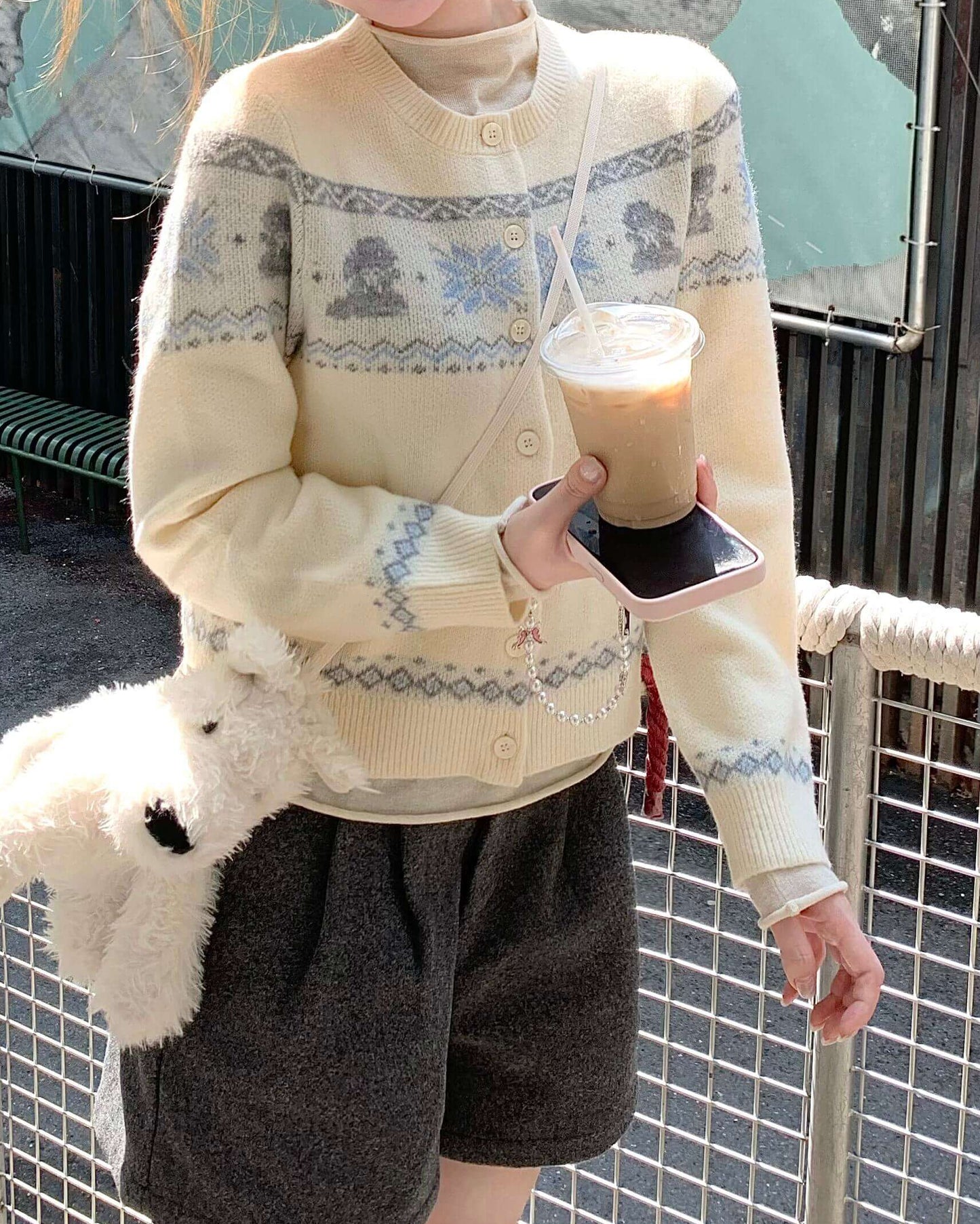 【ふわっと包み込む幸せニット】恋する午後のスノーティーカーディガン