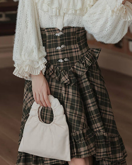 【歩くたびふわっと広がるアシンメトリー】木漏れ日に揺れるフェアリーテイルスカート