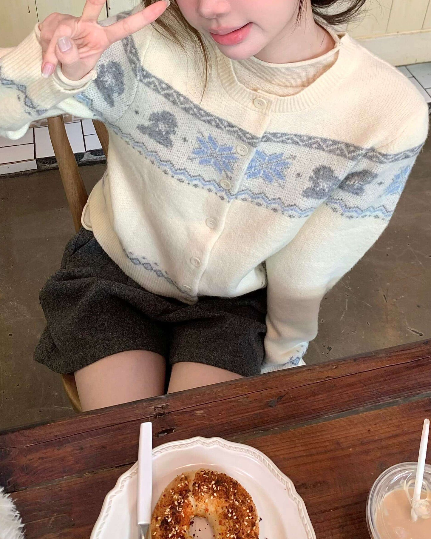 【ふわっと包み込む幸せニット】恋する午後のスノーティーカーディガン