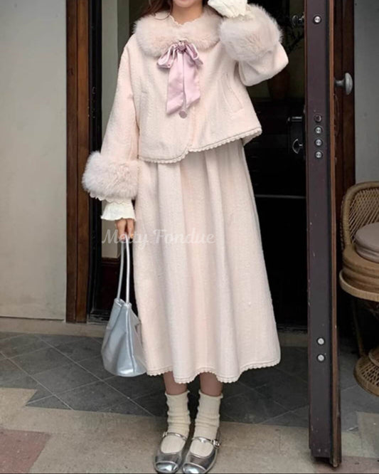 【アウターとジャンパースカートの2点セット】夢みるローズキャッスルセット