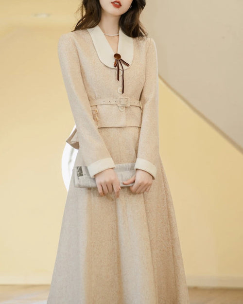 《便利なベルト付き》【2点セット】白百合の館で紡ぐクラシカルセットアップ