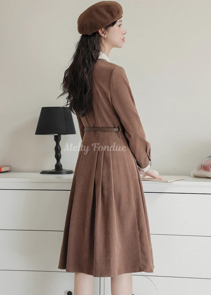 《便利なベルト付き》木漏れ日の午後に紡ぐワンピース