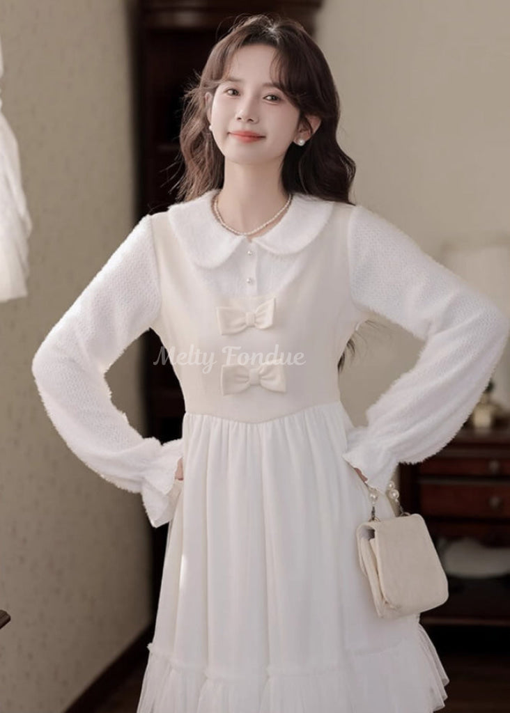 星のしずくと花の誓いワンピース