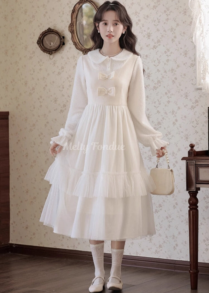 星のしずくと花の誓いワンピース