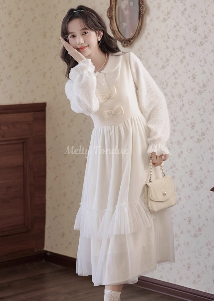 星のしずくと花の誓いワンピース