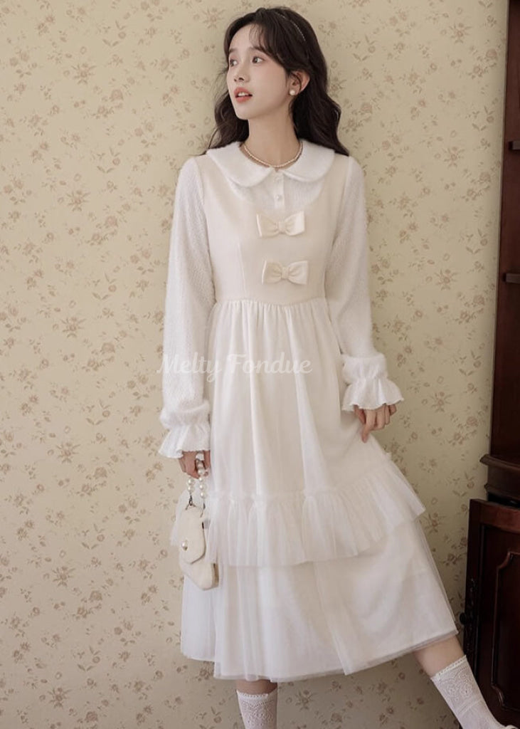 星のしずくと花の誓いワンピース