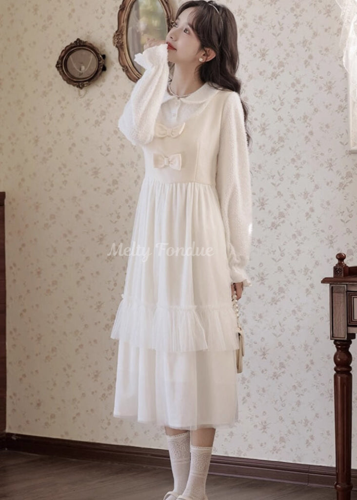 星のしずくと花の誓いワンピース