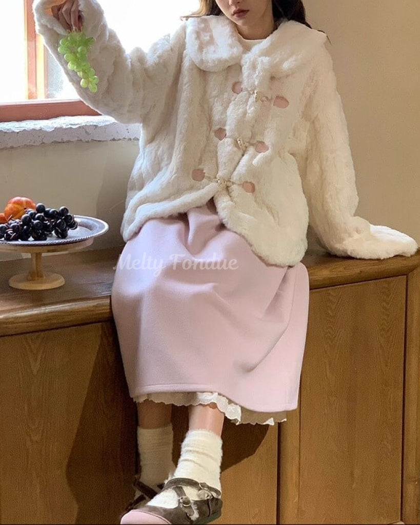 《触れた瞬間、恋するぬくもり》雪の庭で咲くミルキーアウター