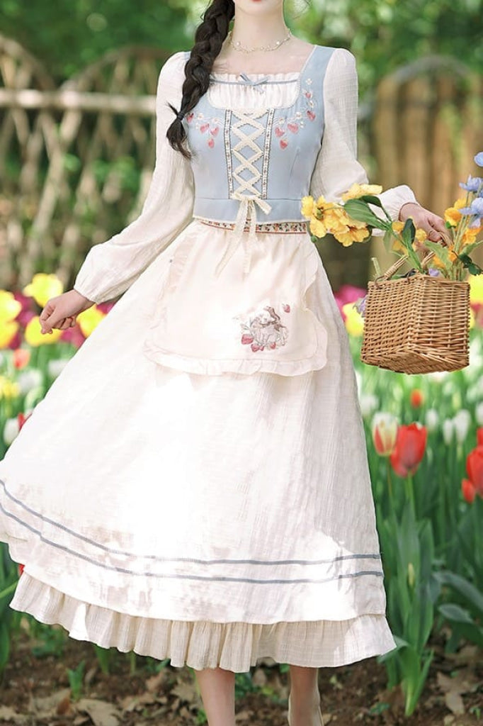 公式】【エプロン付き2点セット】おとぎ話に冒険ワンピース