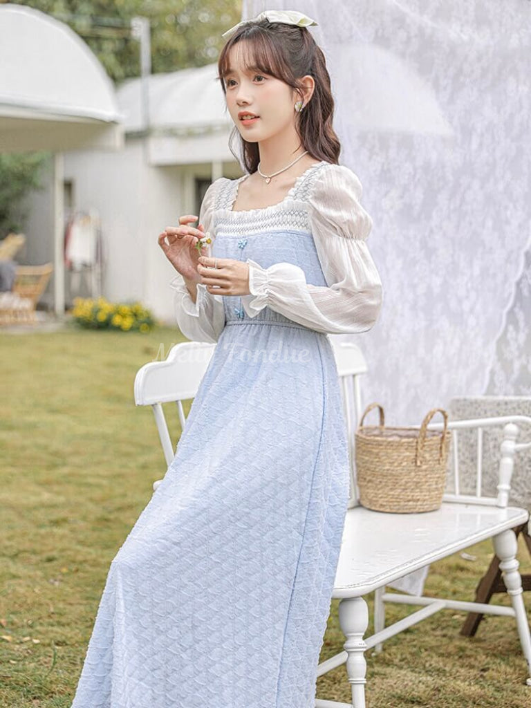 青空の下の華やぎワンピース