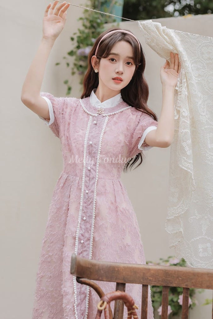 公式】【ふんわりと甘く、上品に】甘さ秘めたお嬢様のワンピース-全2色