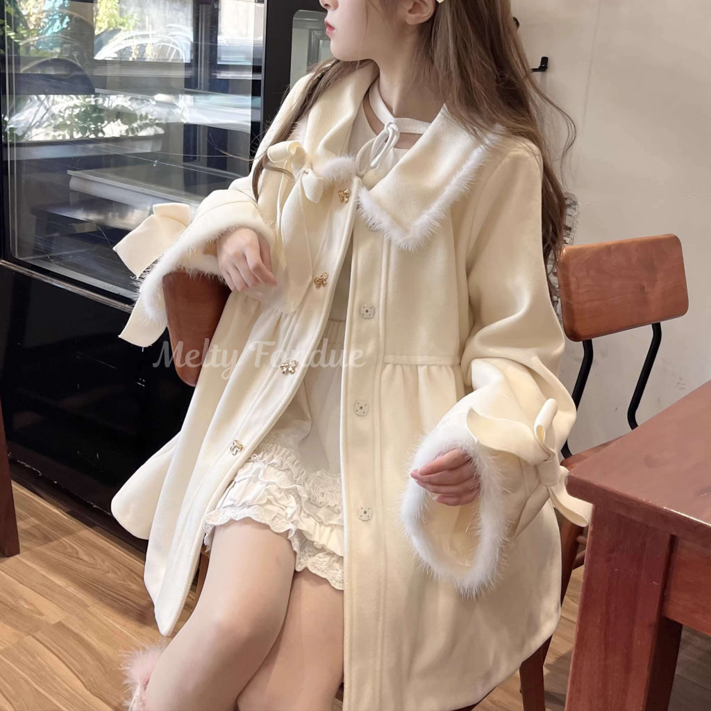 甘い約束のミルクファーコート