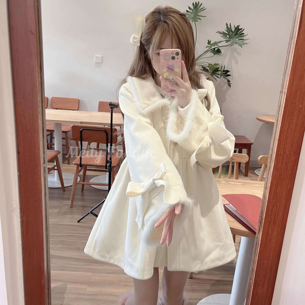 甘い約束のミルクファーコート