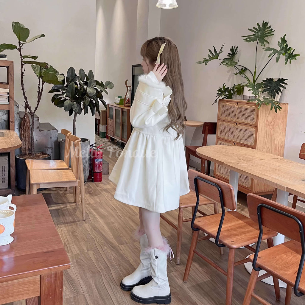 甘い約束のミルクファーコート