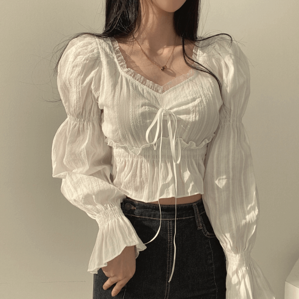 街に広がる愛らしさトップス（全２色） ホワイト