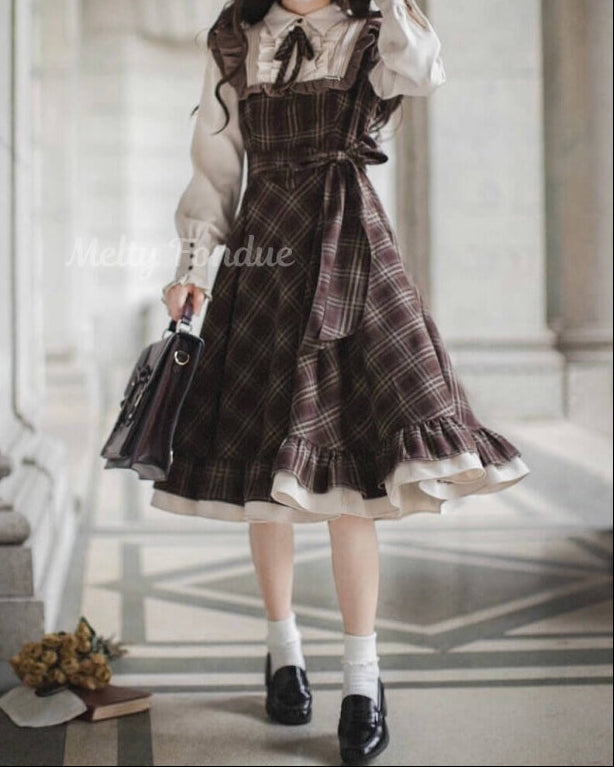 Favorite ブラウスドッキングお嬢様ワンピース Favorite ブラウスドッキングお嬢様ワンピース 大きいサイズ