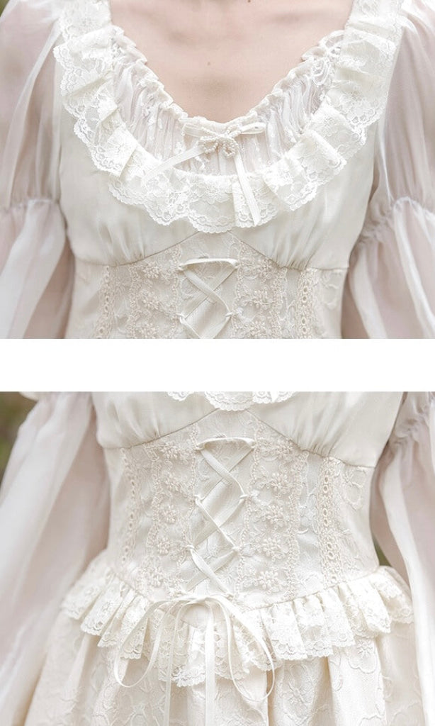 公式】【甘くなりすぎない上品さ】花抱く慈しみのお姫様ワンピース