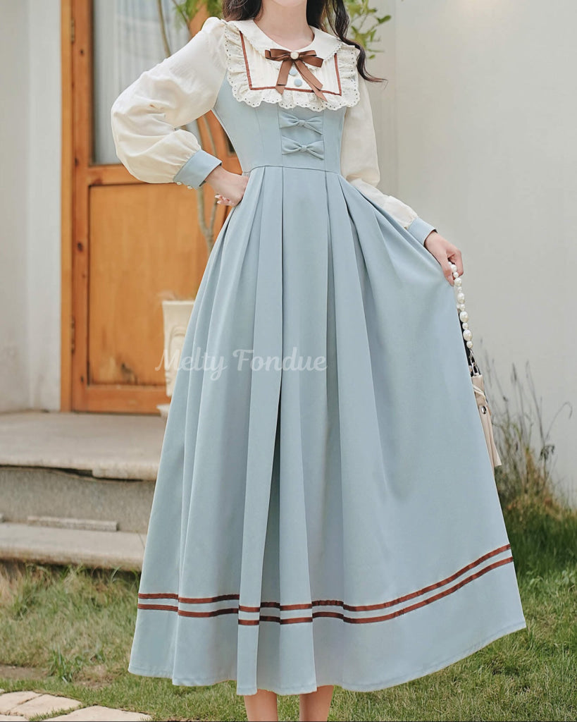 陽だまりとリボンのガーデンワンピース