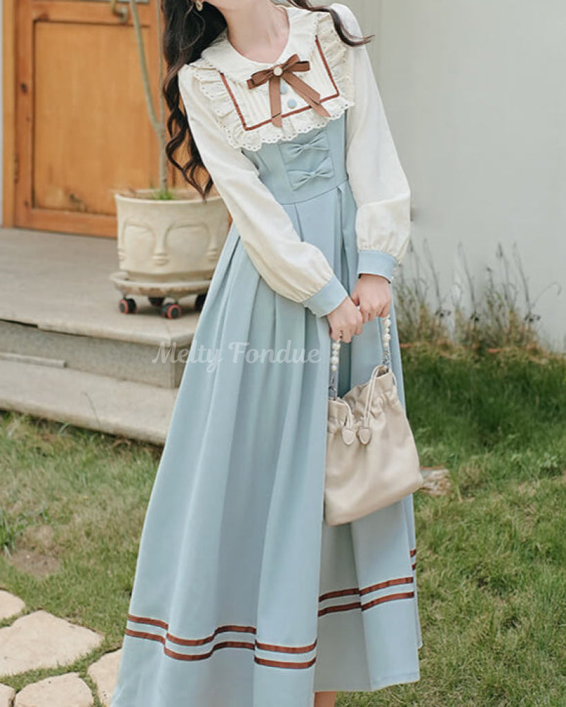 陽だまりとリボンのガーデンワンピース