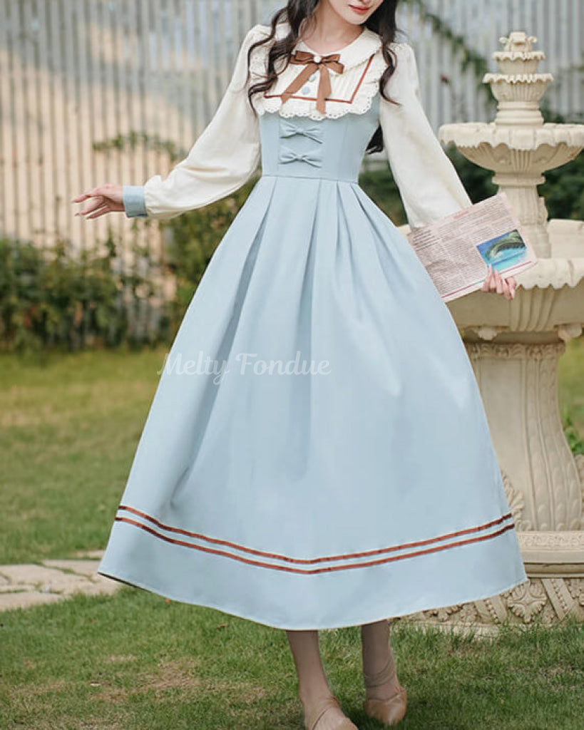 陽だまりとリボンのガーデンワンピース