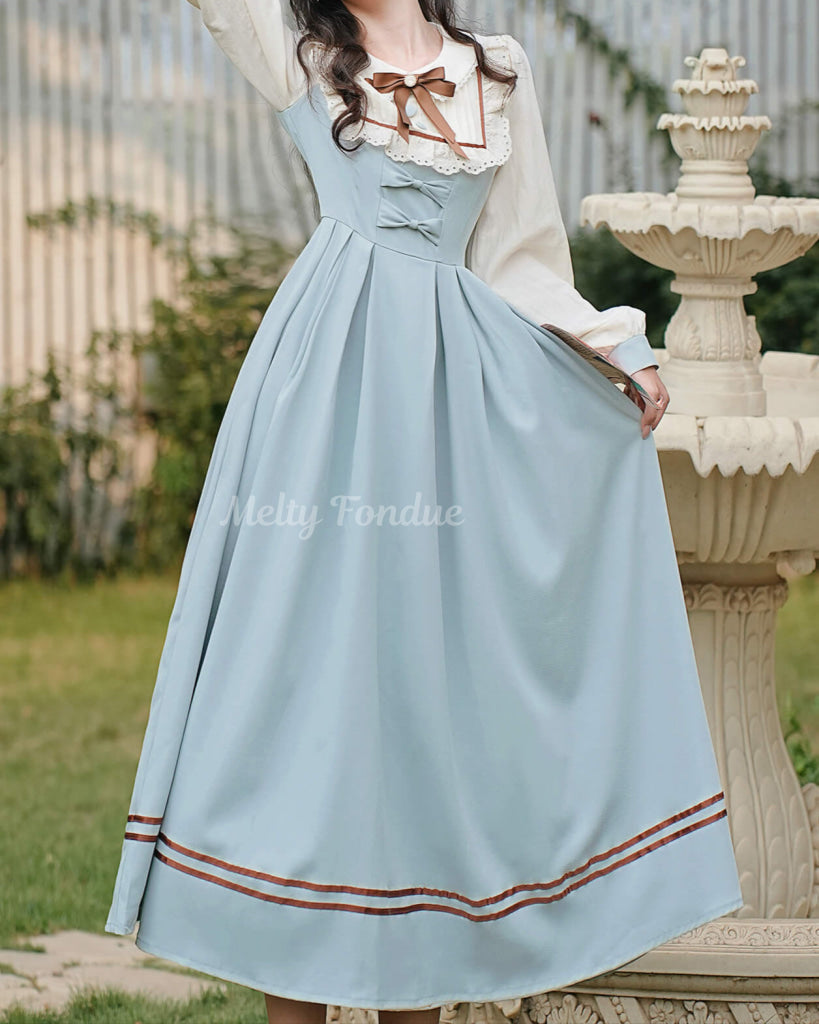 陽だまりとリボンのガーデンワンピース