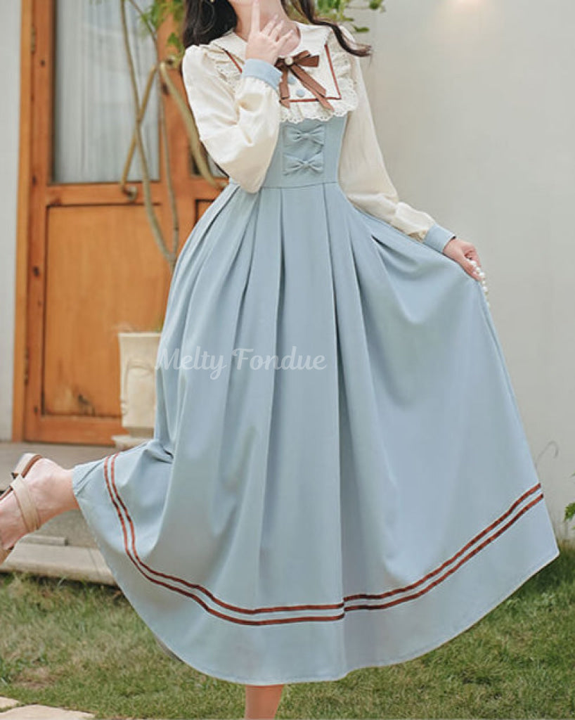 陽だまりとリボンのガーデンワンピース