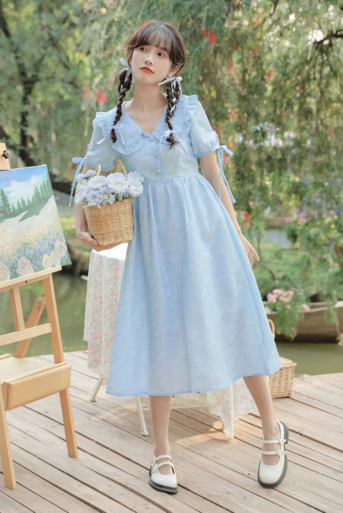 美品♡ 掲載 即完売 FOXEY 華やか マーメイドプリンセス ワンピース 40 公式】広がる青空とお姫様の夢ワンピース - プリンセスガーリー