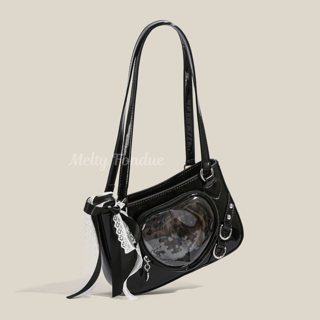 【ハンド/ショルダー 2way仕様】ハートのきらめきを閉じ込めた痛バッグ（全4色）