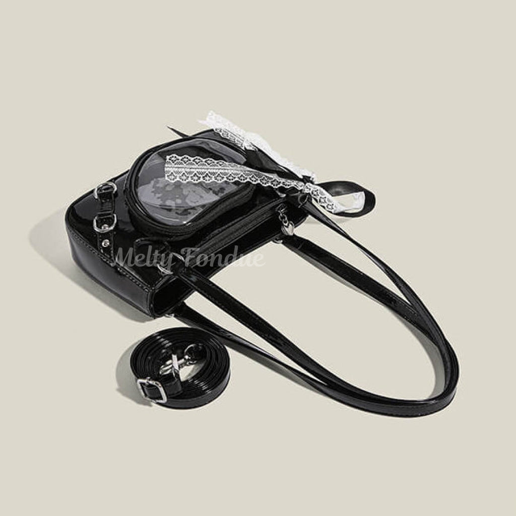 【ハンド/ショルダー 2way仕様】ハートのきらめきを閉じ込めた痛バッグ（全4色）