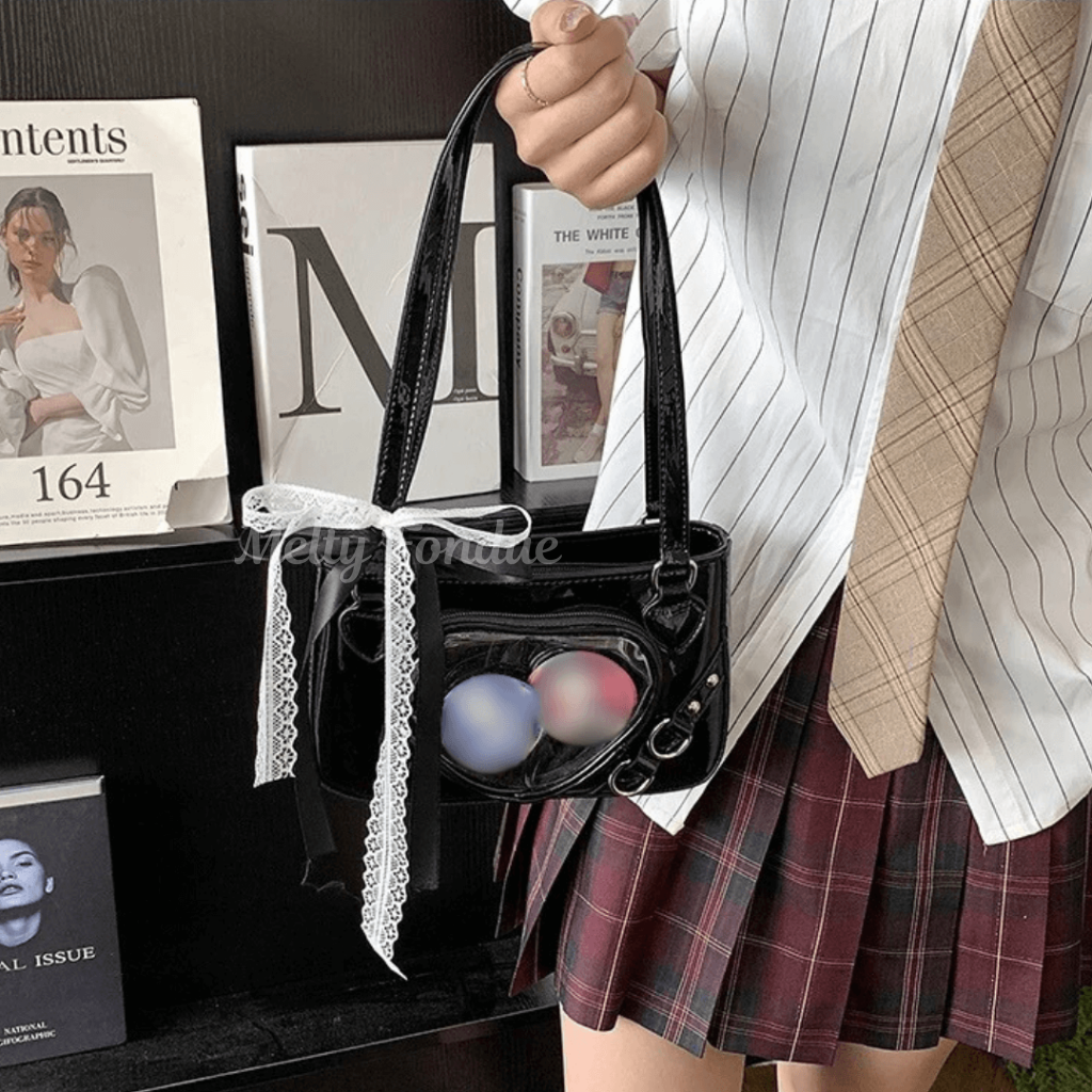 【ハンド/ショルダー 2way仕様】ハートのきらめきを閉じ込めた痛バッグ（全4色）