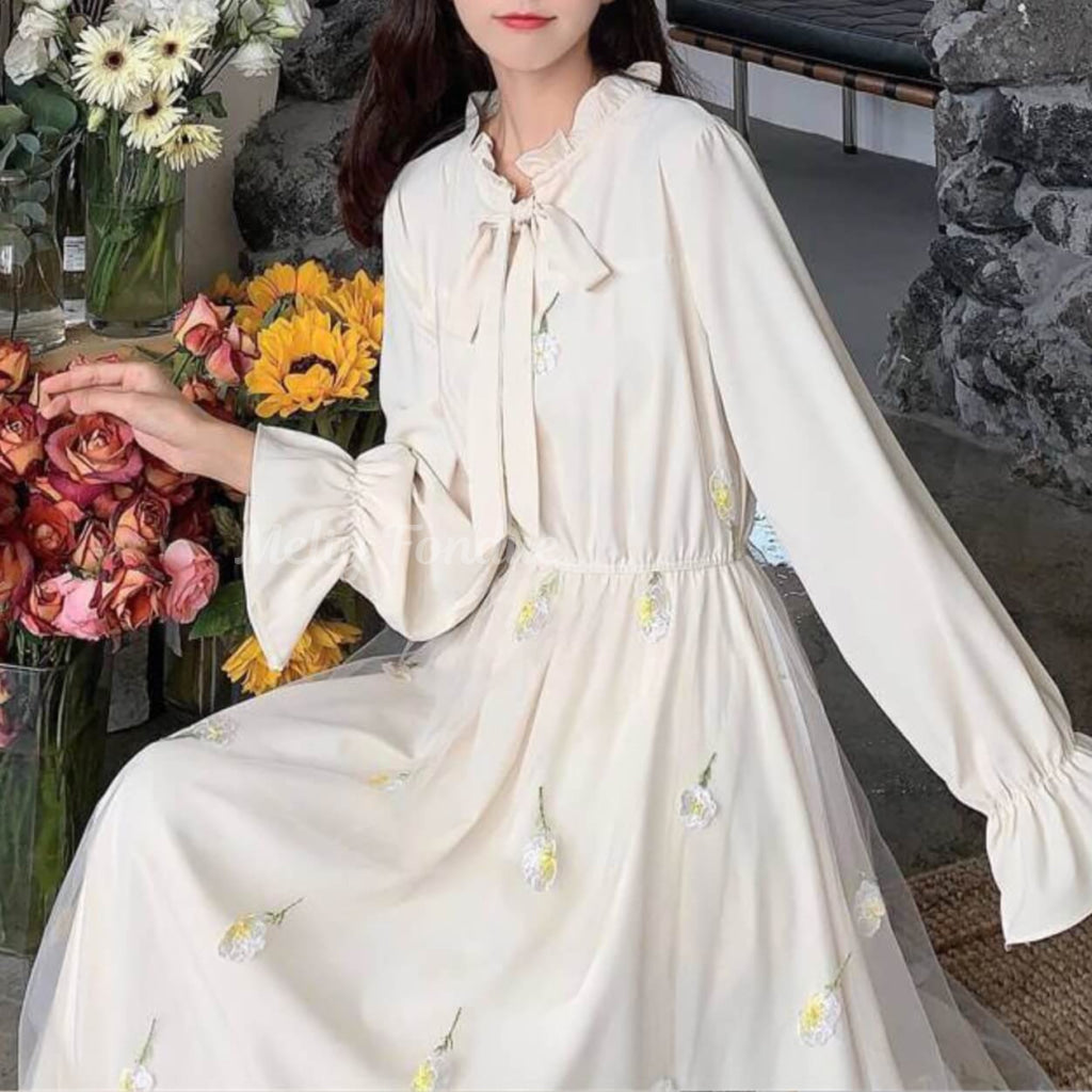 公式】【選べる袖丈】花束に込めた恋心ワンピース -プリンセスガーリー