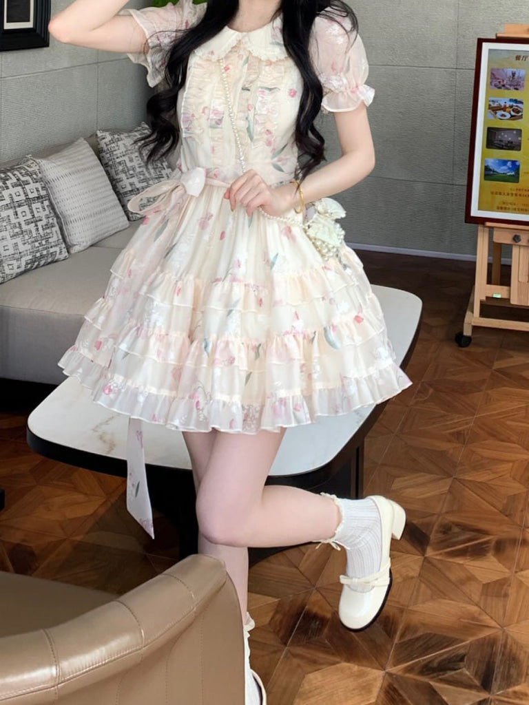 花びらと女の子の魅力ワンピース