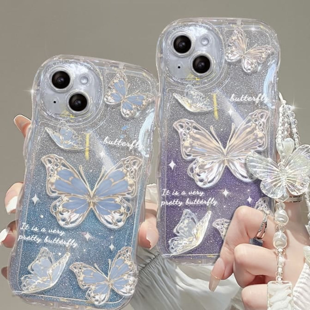 公式】煌めく蝶々のiPhoneケース（全2色） - プリンセスガーリー